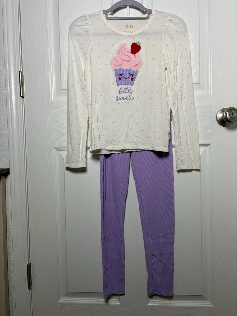 Little Sleepies Little Sweetie Shirt Lilac Haze Leggings Set Size 10